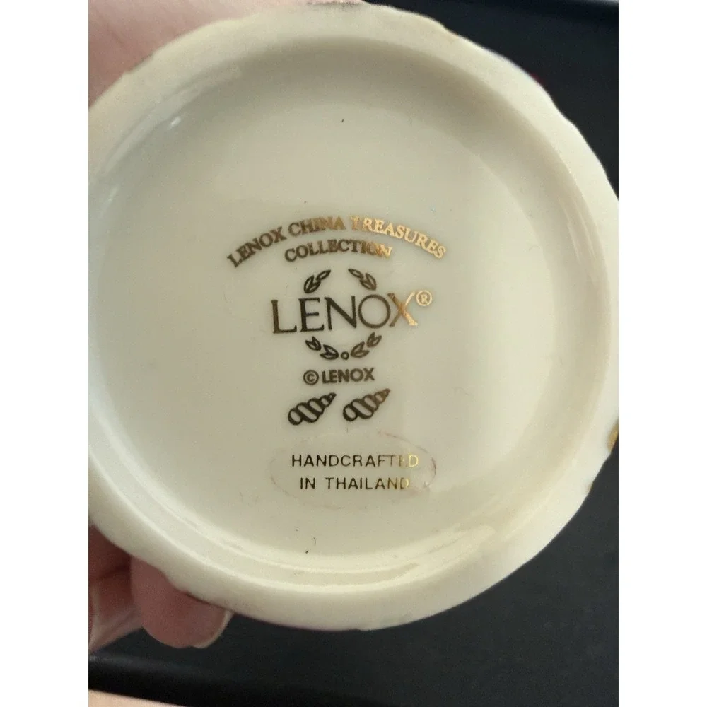 Vintage Lenox China Treasure Collection Trinket Christmas Tree Box Ornament